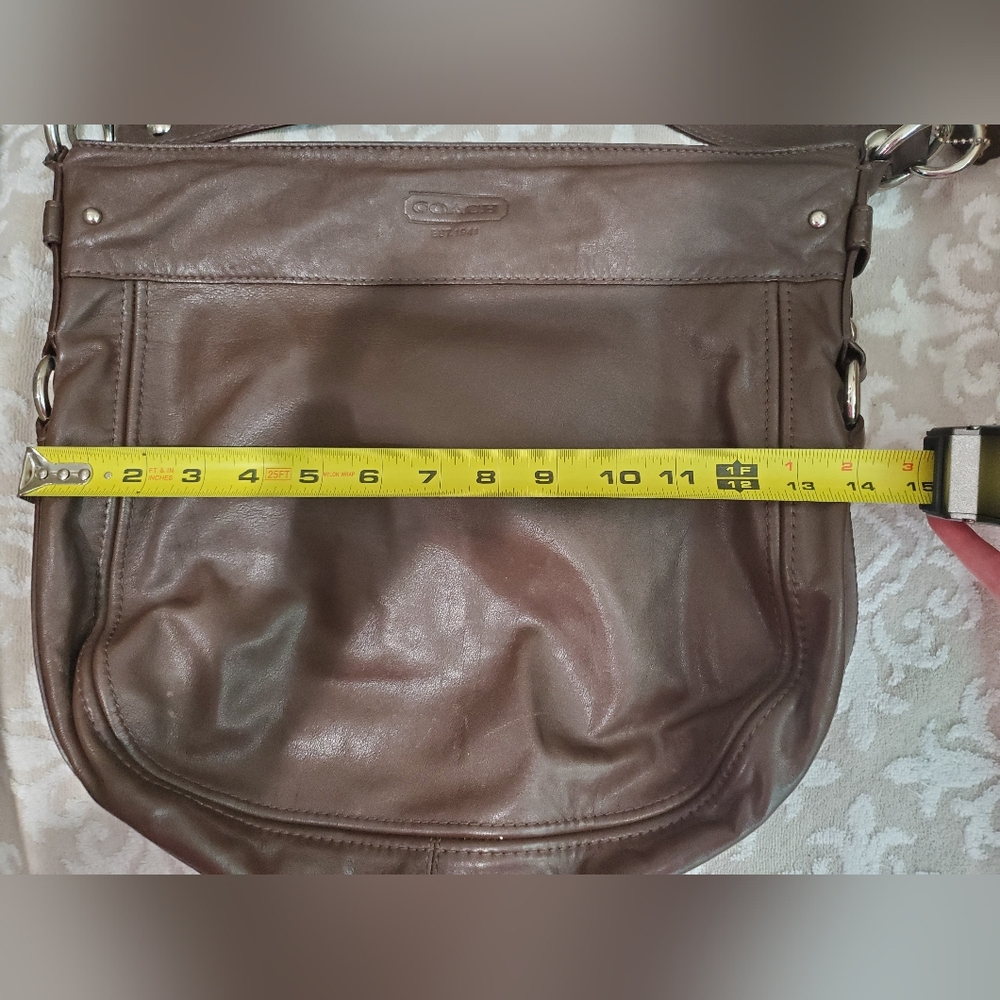 Coach Dark Brown Leather Crossbody Bag - Picture 8 of 9